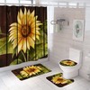 Minimalist Sunflower Shower Curtain for a Simple and Modern Bathroom 