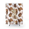 Minimalist Terracotta Brown And Beige Boho Abstract Shower Curtain For Bathroom Decor