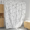 Minimalist Triangle Pattern Shower Curtain In Black And White, Ideal For Any Modern And Minimalist Bathroom