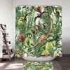 Minimalistic Dinosaurs Shower Curtain For Modern Homes