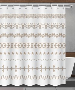 Minimalistic Geometric Pattern Shower Curtain For A Sleek And Contemporary Bathroom Look