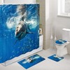 Minimalistic Great White Shark Shower Curtain For Bathroom 