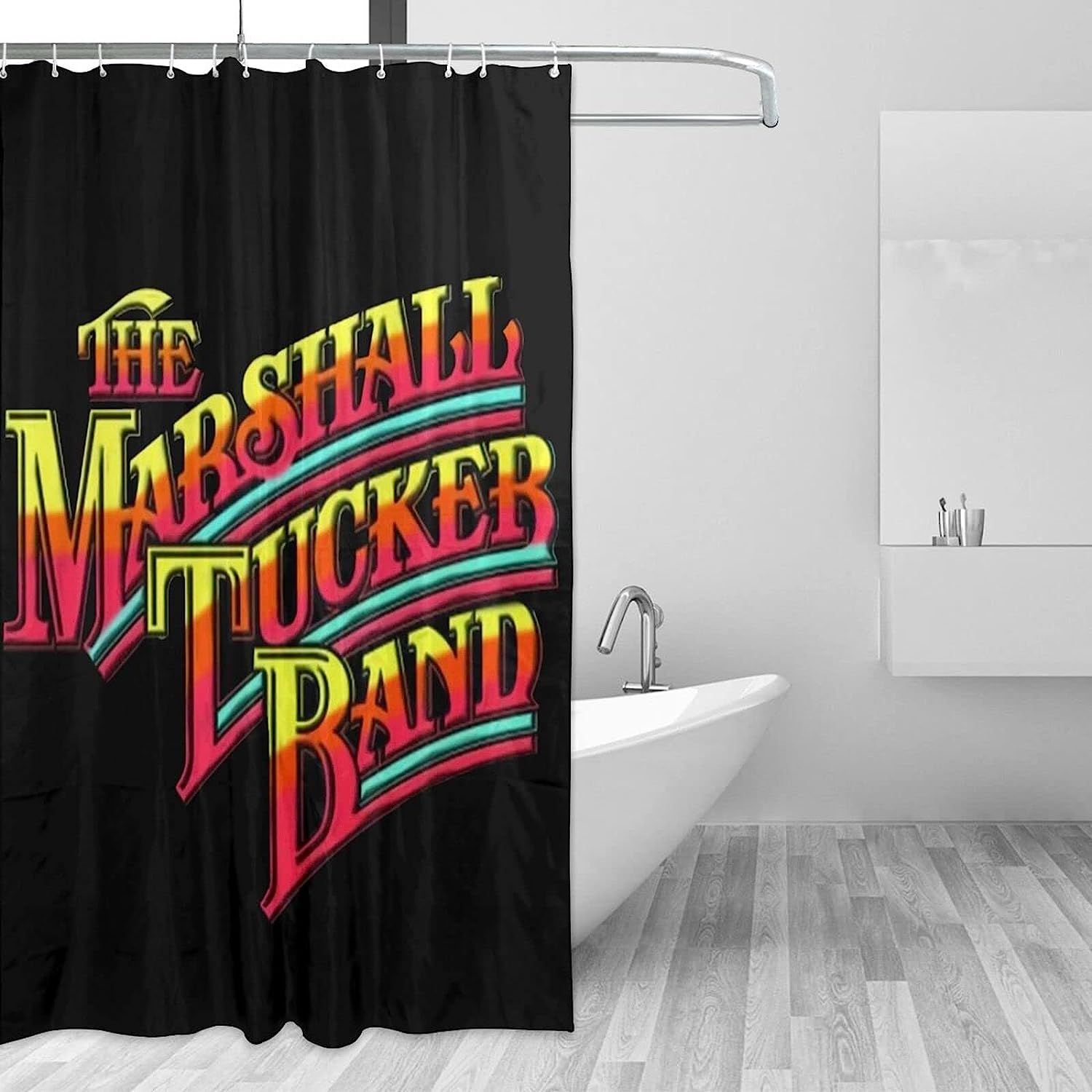 Minimalistic Shower Curtain with Durable Fabric by Tucker Marshalls