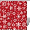 Minimalistic Snowflake Print Shower Curtain