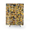 Minions Assemble Custom Shower Curtain, Waterproof Bath Accessory with Fun Cartoon Print