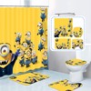 Minions Cartoon Shower Curtain, Fun Batman Bath Accessory with Unique Print and Waterproof Fabric