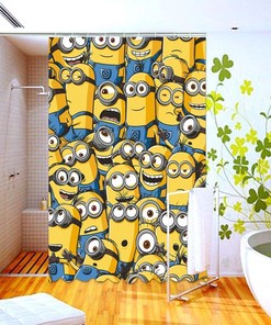 Minions Fabric Shower Curtains for Kid's Bathroom