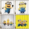 Minions Waterproof Shower Curtain, Colorful Cartoon Bath Accessory with Custom Design and Gift Potential