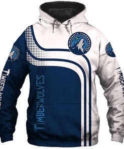 Minnesota Timberwolves All Over Print 3D Zip Hoodie For Fans