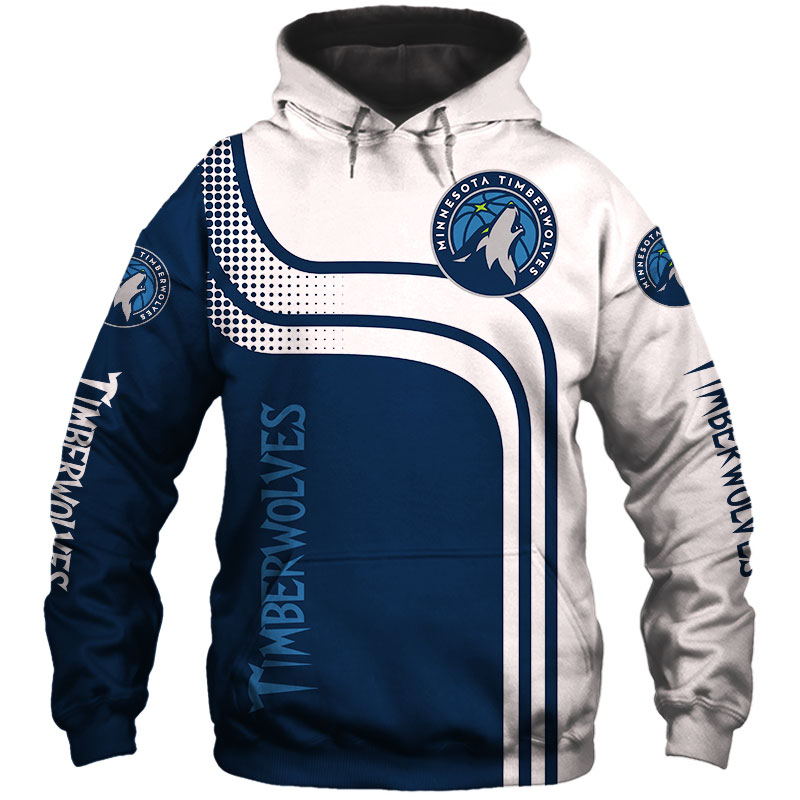 Minnesota Timberwolves All Over Print 3D Zip Hoodie For Fans