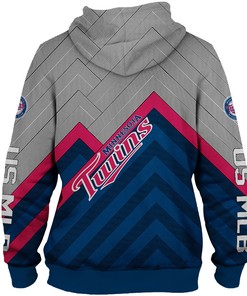 Minnesota Twins All Over Print 3D Baseball Hoodie-Zip Hoodie For Fans