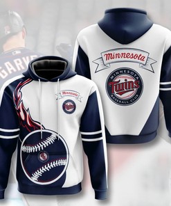 Minnesota Twins Flame Balls Graphic All Over Print 3D Hoodie - Perfect For Fans