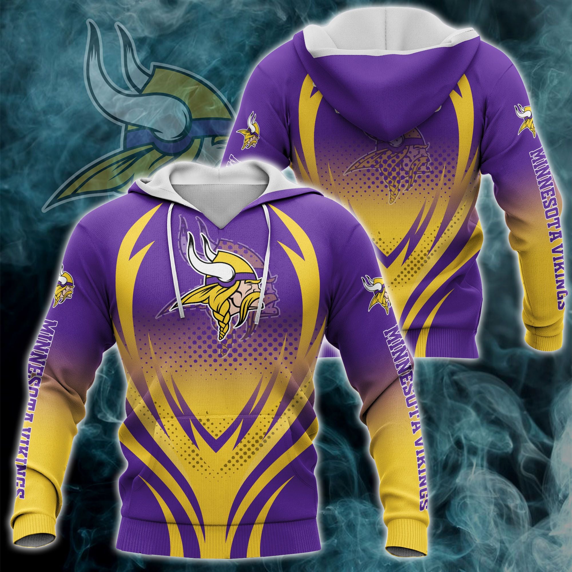 Minnesota Vikings 3D Print Hoodie - Perfect For Diehard Fans
