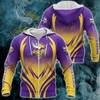 Minnesota Vikings 3D Print Zipper Hoodie - Custom All Over Print Hoodie