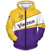 Minnesota Vikings 3D Zip Hoodie - All Over Print Zip Up Hoodie Men