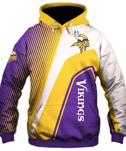 Minnesota Vikings 3D Zip Hoodie Zip Hoodie Pullover Nfl - Perfect Gift For Fans