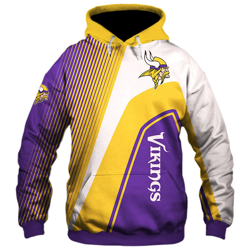 Minnesota Vikings 3D Zip Hoodie Zip Hoodie Pullover Nfl - Perfect Gift For Fans