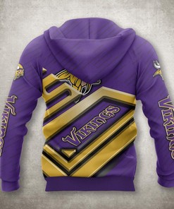 Minnesota Vikings 3D Zip Up Hoodie No 1 - 3D Printed Hoodies