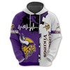 Minnesota Vikings All Over Print 3D Zip Hoodie For Nfl Fans