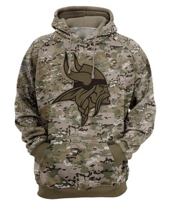 Minnesota Vikings Army Graphic Zip Hoodie Pullover - Custom All Over Print Hoodie
