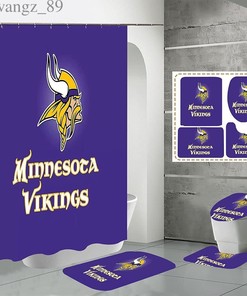 Minnesota Vikings Bath Shower Curtain for Fans