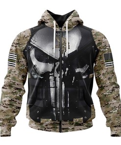 Minnesota Vikings Camo Custom Name & Number Hoodie - All Over Print Hoodie Printful