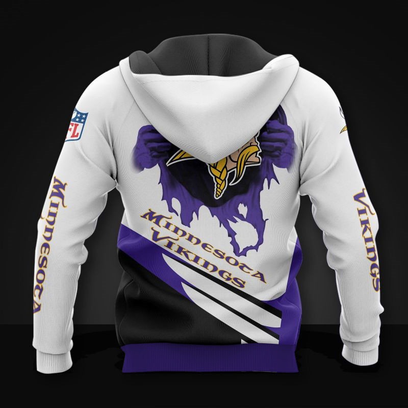 Minnesota Vikings Cool Graphic Hoodie - Gifts For Father Day