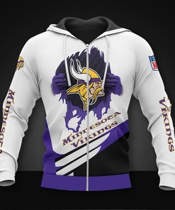 Minnesota Vikings Cool Graphic Hoodie - Gifts For Father Day