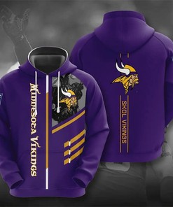 Minnesota Vikings Cute Death All Over Print 3D Zip Hoodie For Fans
