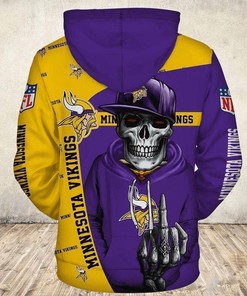Minnesota Vikings Cute Flame Balls Graphic All Over Print 3D Zip Hoodie - Perfect For Fans
