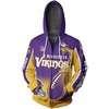 Minnesota Vikings Death Smoke Graphic All Over Print 3D Zip Hoodie - Perfect For Fans