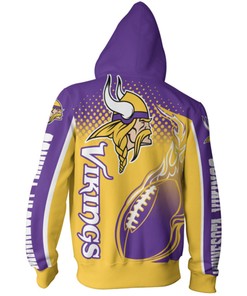 Minnesota Vikings Death Smoke Graphic All Over Print 3D Zip Hoodie - Perfect For Fans