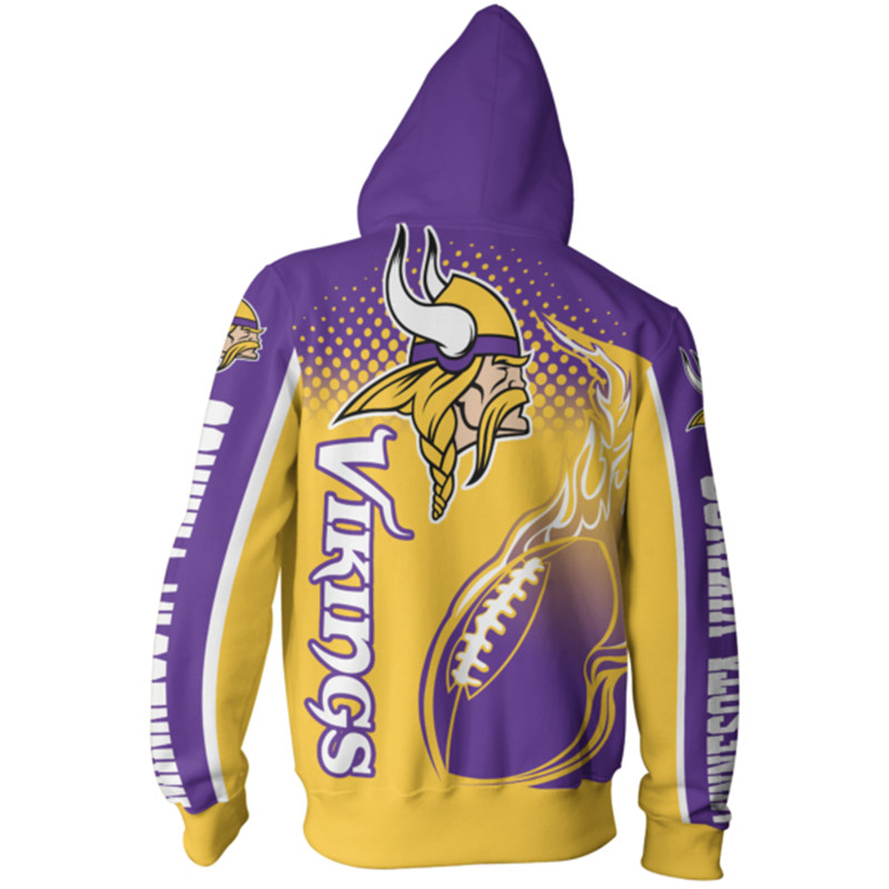 Minnesota Vikings Death Smoke Graphic All Over Print 3D Zip Hoodie - Perfect For Fans