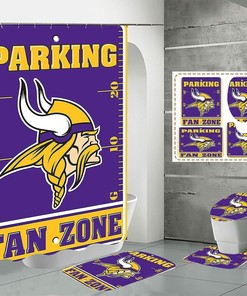 Minnesota Vikings Fabric Shower Curtain for Football Fans