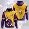 Minnesota Vikings Flame Balls Graphic Hoodie - 3D Printed Hoodies