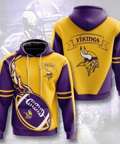 Minnesota Vikings Flame Balls Graphic Hoodie - 3D Printed Hoodies