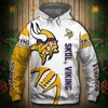 Minnesota Vikings Halloween Custom Name & Number 3D Hoodie - Perfect For Fans
