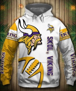 Minnesota Vikings Halloween Custom Name & Number 3D Hoodie - Perfect For Fans