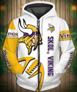 Minnesota Vikings Halloween Custom Name & Number 3D Hoodie - Perfect For Fans