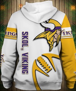 Minnesota Vikings Halloween Custom Name & Number 3D Hoodie - Perfect For Fans