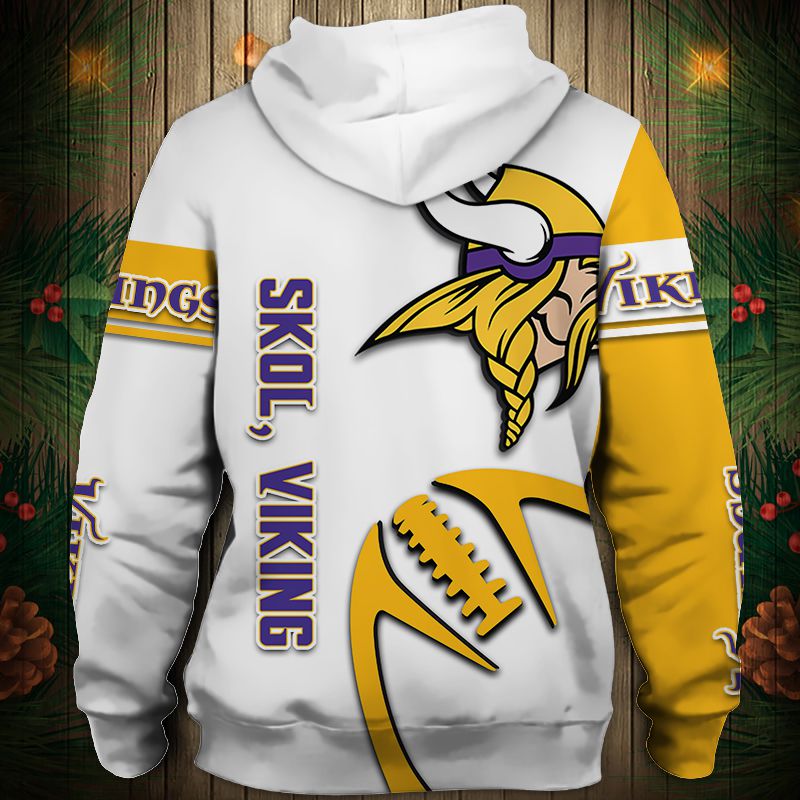 Minnesota Vikings Halloween Custom Name & Number 3D Hoodie - Perfect For Fans