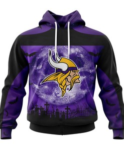 Minnesota Vikings Halloween Horror Night 3D Hoodie - Perfect For Fans