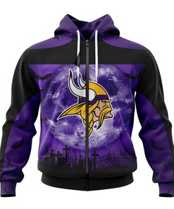 Minnesota Vikings Halloween Horror Night 3D Hoodie - Perfect For Fans