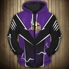 Minnesota Vikings Lightning Graphic Hoodie - 3D Hoodies For Men