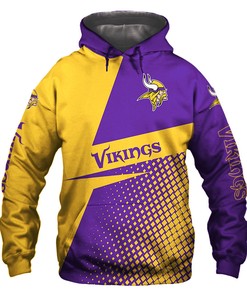 Minnesota Vikings Long Sleeve Zip Hoodie For Fans - Gifts For Men