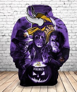 Minnesota Vikings Mascot Design 3D Hoodie - Perfect For Fans