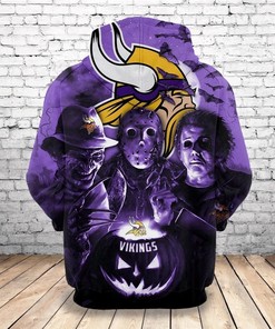Minnesota Vikings Mascot Design 3D Hoodie - Perfect For Fans