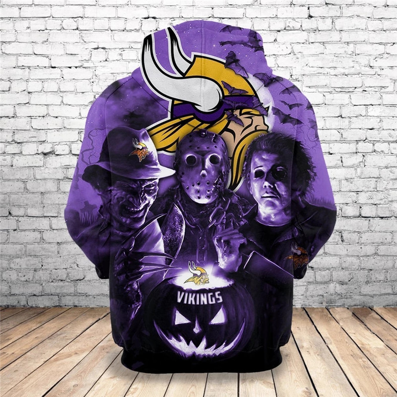 Minnesota Vikings Mascot Design 3D Hoodie - Perfect For Fans