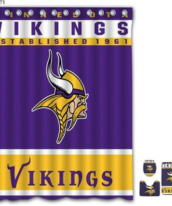 Minnesota Vikings Shower Curtain and Bathroom Accessories