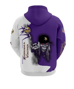 Minnesota Vikings Ultra Death Graphic Hoodie - Custom 3D Hoodies